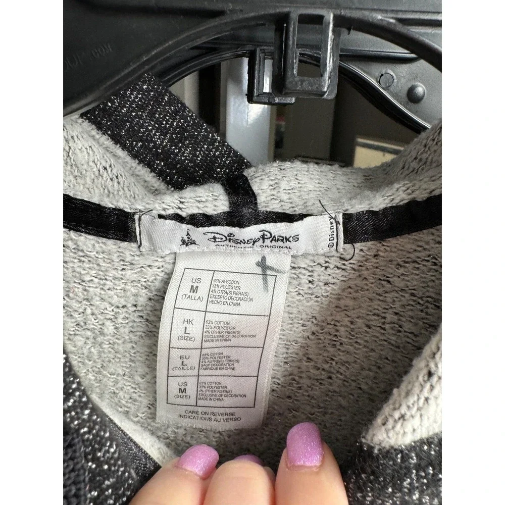 Disneyland Resort Women's Gray 60th Diamond Celebration Rhinestone Hoodie Medium